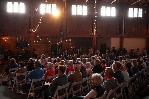29072025
A large crowd fills Danceland in Wasagaming for the Fairness For Clear Lake town hall regarding the Clear Lake boat ban and Zebra Mussel presence in the lake on Tuesday evening. Hundreds of community members and stakeholders filled Danceland to listen to speakers including experts, politicians and Parks Canada staff, as well as to ask questions. 
(Tim Smith/The Brandon Sun)