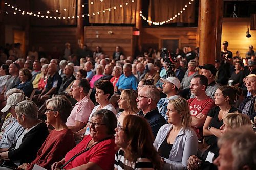 29072025
A large crowd fills Danceland in Wasagaming for the Fairness For Clear Lake town hall regarding the Clear Lake boat ban and Zebra Mussel presence in the lake on Tuesday evening. Hundreds of community members and stakeholders filled Danceland to listen to speakers including experts, politicians and Parks Canada staff, as well as to ask questions. 
(Tim Smith/The Brandon Sun)