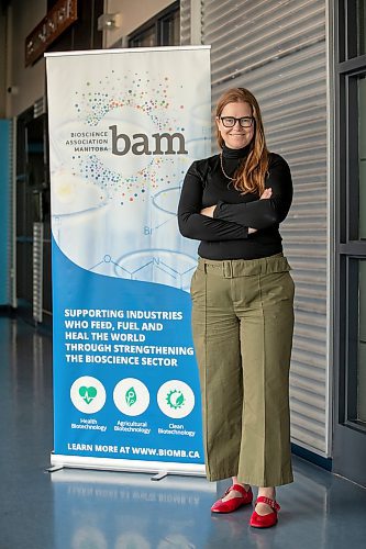 BROOK JONES/FREE PRESS
Andrea Ladouceur who is the president of Biosciences Association Manitoba is pictured at the association's office in the Smart Park at the University of Manitoba's Fort Garry Campus in Winnipeg, Man., Wednesday, July 30, 2025.