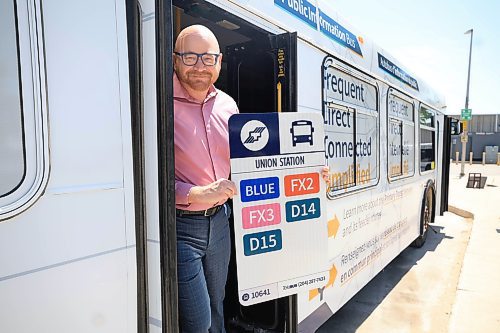 Ruth Bonneville / Free Press
49.8 - transit
Photo of Bjorn Radstrom, Manager of Transit Service Development, with one of the new signs going up for the new transit system.
For story on Radstrom, the top planner behind the new bus system in Winnipeg.
Reporter: Conrad Sweatman
June 20th, 2025