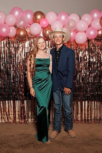 31072025
Jessica Wright of Rapid City, Manitoba, and Stetsen Ameel of Oxbow, Saskatchewan. Wright is competing in the goat tying and pole bending events and Ameel is competing in the calf roping, ribbon roping, chute dogging, team roping and goat tying events. 
(Tim Smith/The Brandon Sun)

One time use in Brandon Sun August 2, 2025 issue. All images copyright Tim Smith. On loan to Brandon Sun for one-time use. No archiving. No use in Winnipeg Free Press. No online gallery. No additional use. 