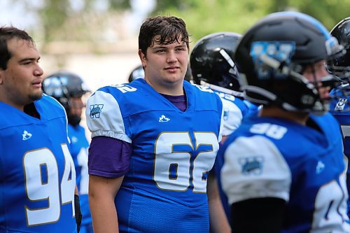 Ashton Bissonnette (62) is shown with the Winnipeg Rifles during a Canadian Junior Football League exhibition game against the Regina Thunder at Vincent Massey’s Doug Steeves Field on Saturday, Aug. 2, 2025. (Perry Bergson/The Brandon Sun)
Aug. 2, 2025