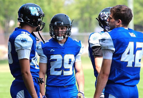 Ayden Bone (29) is shown with the Winnipeg Rifles during a Canadian Junior Football League exhibition game against the Regina Thunder at Vincent Massey’s Doug Steeves Field on Saturday, Aug. 2, 2025. (Perry Bergson/The Brandon Sun)
Aug. 2, 2025