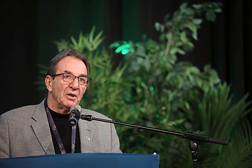 16012024
Manitoba Agriculture Minister Ron Kostyshyn announced in July a program to support livestock farmers due to dry conditions this year. Kostyshyn is pictured here during Manitoba Ag Days 2024 at the Keystone Centre.
(Tim Smith/The Brandon Sun)