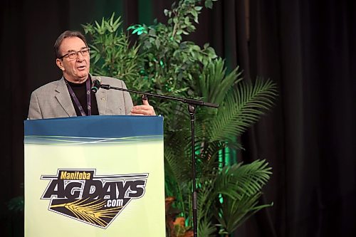 16012024
Manitoba Agriculture Minister Ron Kostyshyn announced in July a program to support livestock farmers due to dry conditions this year. Kostyshyn is pictured here during Manitoba Ag Days 2024 at the Keystone Centre.
(Tim Smith/The Brandon Sun)