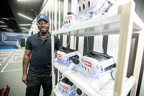 MIKAELA MACKENZIE / FREE PRESS
	
Ayo Orisalade, owner of a local Another World franchise, on Tuesday, Aug. 5, 2025. Another World is a virtual reality gaming business; this is their first location in Winnipeg.

For Aaron story.
Winnipeg Free Press 2025