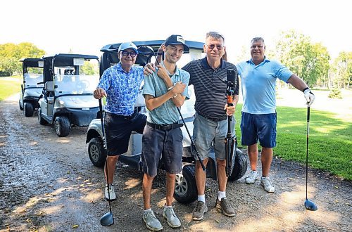 Ruth Bonneville / Free Press
Sports - Heartwarming Golf story
Fun group shot of Eugene Hayduk with Charlie Bristow, Charlie’s dad, Bill Bristow and Cal Zankowski (L - R) at Bel Acres Golf Course Thursday.
Story: A young Minnesota man named Charlie Bristow has gained some fame through an Instagram account he has called Charlie’s golfing club. This kid has advanced scoliosis, and is autistic, but has made friends around the world playing the sport. He basically travels to new places to play.
A Winnipeg man named Eugene Hayduk, who is a social worker, heard about this and invited Charlie and his dad (who runs his account and is his 24/7 helper) to come up here to play. They will meet for first time tomorrow morning before hitting Bel Acres for 18 holes. Hayduk, who knew me from my past crime writing life, filled me in and suggested it might be a nice story. I agree. Says Hayduk:
“I've played the game since I was 14 years old and I'm now 64 . Charlies story inspired me as I have worked with a number of youth with autism spectrum disorder. I've also endured a number of surgeries for my stage four cancer diagnosis as has Charlie for his scoliosis. Seeing him swing the club given his challenges - inspired me- so I have been following along his journey. The fact that his dad agreed, and he agreed to tee it up with me this Thursday at my home course- has me very fired up and excited!”
Aug 14th, 2025