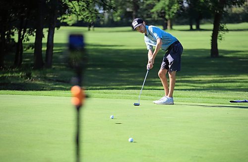 Ruth Bonneville / Free Press
Sports - Heartwarming Golf story
Charlie putting on the green as his dad Bill Bristow records him at Bel Acres Golf Course Thursday.
Story: A young Minnesota man named Charlie Bristow has gained some fame through an Instagram account he has called Charlie’s golfing club. This kid has advanced scoliosis, and is autistic, but has made friends around the world playing the sport. He basically travels to new places to play.
A Winnipeg man named Eugene Hayduk, who is a social worker, heard about this and invited Charlie and his dad (who runs his account and is his 24/7 helper) to come up here to play. They will meet for first time tomorrow morning before hitting Bel Acres for 18 holes. Hayduk, who knew me from my past crime writing life, filled me in and suggested it might be a nice story. I agree. Says Hayduk:
“I've played the game since I was 14 years old and I'm now 64 . Charlies story inspired me as I have worked with a number of youth with autism spectrum disorder. I've also endured a number of surgeries for my stage four cancer diagnosis as has Charlie for his scoliosis. Seeing him swing the club given his challenges - inspired me- so I have been following along his journey. The fact that his dad agreed, and he agreed to tee it up with me this Thursday at my home course- has me very fired up and excited!”
Aug 14th, 2025