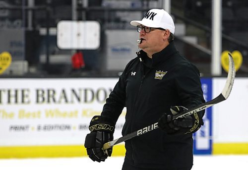Brandon Wheat Kings head coach Marty Murray, shown during a practice last season, said the entire Western Hockey League is dealing with a new normal after NCAA rule changes last November essentially allowed American colleges to raid major junior rosters for players. (Perry Bergson/The Brandon Sun)