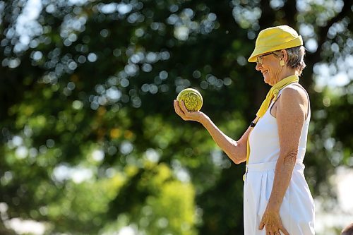 25082025
Elizabeth Tardiff prepares to bowl during the Wheat City Lawn Bowling Club’s Monday morning ladies league matches at the club in Rideau Park on a sunny Monday morning.
(Tim Smith/The Brandon Sun)