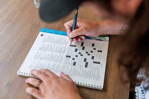 MIKE DEAL / FREE PRESS
Sam Doucet, a Winnipeg teacher, local trivia enthusiast and former CKUW program director takes less than 30 minutes on average to complete an entire week&#x2019;s worth of NYT crosswords, and earlier this year, won his division at the American Crossword Competition in Stanford, Connecticut.
reporter: Ben Waldman
250827 - Wednesday, August 27, 2025.