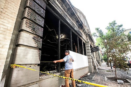 MIKAELA MACKENZIE / FREE PRESS
The Exchange Event Centre gets boarded up after a fire on Friday, Aug. 29, 2025.
For Nicole story.
Free Press 2025