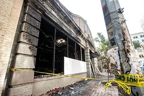 MIKAELA MACKENZIE / FREE PRESS
The Exchange Event Centre gets boarded up after a fire on Friday, Aug. 29, 2025.
For Nicole story.
Free Press 2025