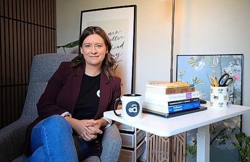 Ruth Bonneville / Free Press
BIZ - Enneagram Aware
Business portrait of Tamara Kroeker in her home office.
Tamara Kroeker runs a business called Enneagram Aware. Kroeker uses the enneagram, a typology of nine interconnected personality types, as a basis for offering professional development for businesses and one-on-one coaching for individuals. She started the business after leaving a 13-year career as a music teacher.
This is for a biz story that will run either in Saturday's paper or sometime next week.
Aug 29th, 2025