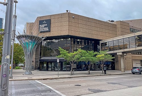 MIKE DEAL / FREE PRESS
The Millennium library’s fourth floor reopened Tuesday with additional safety measures following a suicide earlier this month. 
Reporter: Nicole Buffie
250902 - Tuesday, September 02, 2025.