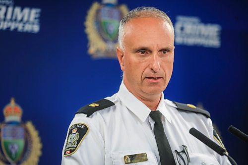 Ruth Bonneville / Free Press
Local - WPS Dangerous Driving
Photo of Commander Max Waddell speaking speaking at presser Wednesday..
The Winnipeg Police Service hold a news conference at WPS Headquarters with Divisional Commander Max Waddell speaking about Project Stunt Driving.
The presser was to inform the media about a project targeting dangerous driving and vehicle related complaints from citizens in Winnipeg. 65 Provincial Offence Notices were issued as a result of this project.
With him at the presser was Sgt. Paul Deacon of the Winnipeg Police Service's Traffic Division and City Councillor Evan Duncan for Charleswood, Tuxedo and Westwood, speaking about complaints from residents.
Oct 23rd, , 2024
