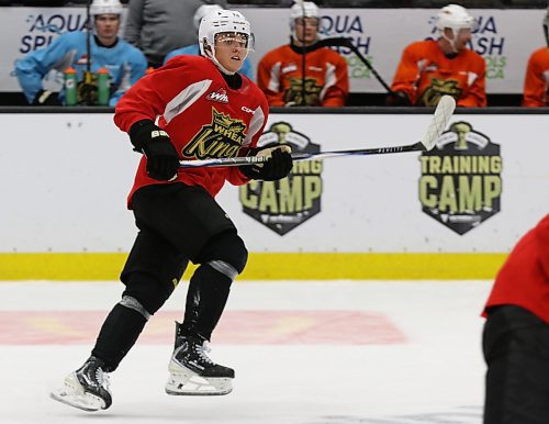 Brandon Wheat Kings hopeful Asher Lucas was named the Kootenay International Junior Hockey League&#039;s rookie of the year last season. (Perry Bergson/The Brandon Sun)
Sept. 9, 2025
