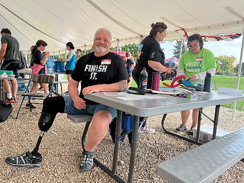 MALAK ABAS / FREE PRESS
James Harris got involved with the Terry Fox Run earlier this year and said he's looked to Fox as an inspiration since losing his leg 12 years ago.