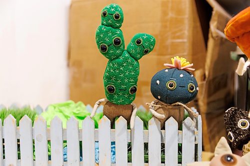 MIKE DEAL / FREE PRESS
Artist, Kami Goertz, creates soft toys and plushie characters or &#x201c;soft action figures,&#x201d; using vintage and reclaimed materials in her studio in the Exchange District.
Reporter: AV Kitching
250911 - Thursday, September 11, 2025.