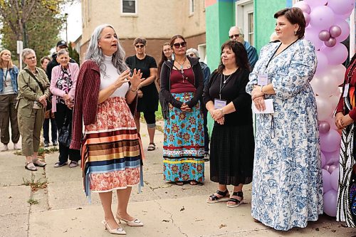 18092025
Provincial Families Minister Nahanni Fontaine speaks during the grand opening of the The Western Manitoba Women&#039;s Centre&#x2019;s new location in the 1200 block of Rosser Avenue on Thursday. 
(Tim Smith/The Brandon Sun)
