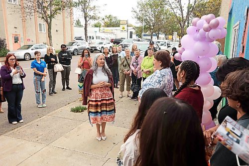 18092025
Provincial Families Minister Nahanni Fontaine speaks during the grand opening of the The Western Manitoba Women's Centre’s new location in the 1200 block of Rosser Avenue on Thursday.
(Tim Smith/The Brandon Sun)