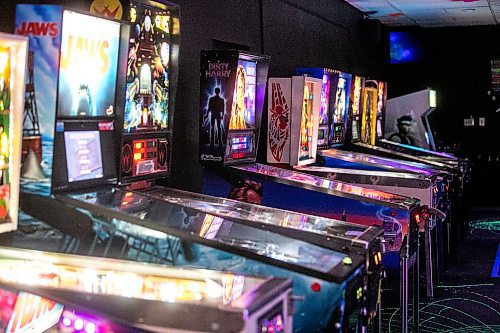 MIKAELA MACKENZIE / FREE PRESS

The pinball machines at Smash n Axe Arcade Disco on Thursday, Sept. 18, 2025. Smash n Axe is a new business that combines four axe throwing lanes, two rage rooms, numerous arcade games and a bar

For biz story.
Free Press 2025