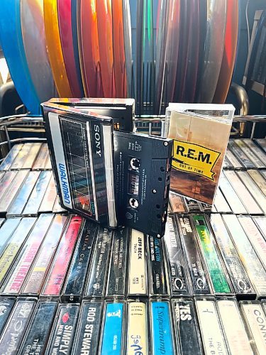 Ruth Bonneville / Free Press
Intersection - Cassettes part 2
Photo of Sony Walkman with classic REM tape owned by Cavin Borody, Winnipeg Record & Tape Co.,
This is part two of an Intersection piece on the enduring popularity of audio cassettes. The new Taylor Swift album comes out Oct 3 - it will be available on vinyl, CD and... audio cassette. I talked with a few store owners, about who's buying cassettes nowadays.
Shots of cassette displays at Winnipeg Record & Tape and Cavin at Winnipeg Record & Tape also has an old Walkman he can show off, loaded with a cassette.
Reporter: Dave Sanderson
Sept 24th, 2025