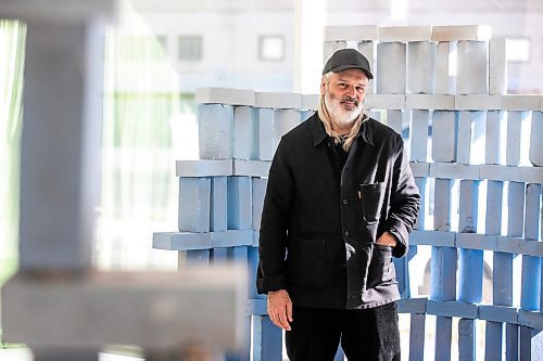 MIKAELA MACKENZIE / FREE PRESS

Artist Rodney LaTourelle with his exhibition, Betonwaves, at Plug In on Monday, Sept. 29, 2025. 

For Jen story.
Free Press 2025
