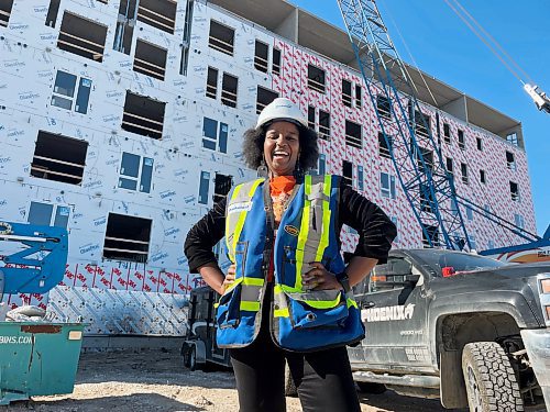 Ruth Bonneville / Free Press 

LOCAL INUKA Affordable housing

CEO and Board Chair of INUKA Community INC. Naomi Gichungu is overjoyed as she stands in front of the INUKA Affordable Housing Complex that is well underway in its development after press conference Monday. 

INUKA Affordable Housing Complex is under construction  at 1510 Main Street. 

See story by Scott

Sept 29th, 2025