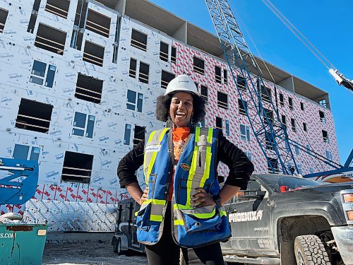 Ruth Bonneville / Free Press 

LOCAL INUKA Affordable housing

CEO and Board Chair of INUKA Community INC. Naomi Gichungu is overjoyed as she stands in front of the INUKA Affordable Housing Complex that is well underway in its development after press conference Monday. 

INUKA Affordable Housing Complex is under construction  at 1510 Main Street. 

See story by Scott

Sept 29th, 2025