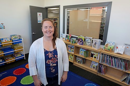 Laranda Bailey stands inside a new kids' room at the Border Regional Library following renovations. (Connor McDowell/The Brandon Sun)
