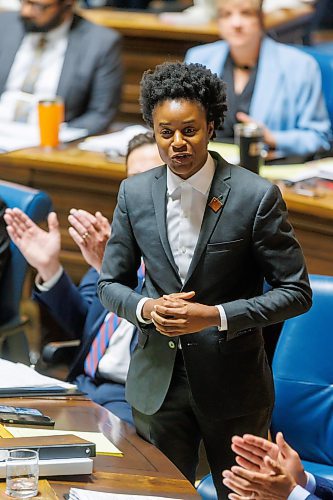 MIKE DEAL / FREE PRESS
Uzoma Asagwara (Union Station), Minister of Health, Seniors and Long-Term Care during the first day of the second session of the 43rd legislature, Wednesday afternoon.
Reporter: Maggie Macintosh
251001 - Wednesday, October 01, 2025.