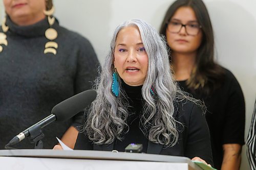 MIKE DEAL / FREE PRESS
Families Minister Nahanni Fontaine, minister responsible for women and gender equity announces that the Manitoba government will providing $3.5 million to Ikwe Widdjiitiwin Inc. to establish a first-of-its-kind 24-7 safe space for Indigenous women in Winnipeg.
The announcement took place at the future home of Mino&#x2019;Ayaawag Ikwewag Lodge, 510 Selkirk Avenue.
The lodge will provide immediate, short-term safety and stabilization for Indigenous women at risk of violence, homelessness or exploitation. It will provide low-barrier access to culturally safe crisis support.
Reporter: Tyler Searle
251002 - Thursday, October 02, 2025.