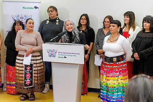 MIKE DEAL / FREE PRESS
Families Minister Nahanni Fontaine, minister responsible for women and gender equity announces that the Manitoba government will providing $3.5 million to Ikwe Widdjiitiwin Inc. to establish a first-of-its-kind 24-7 safe space for Indigenous women in Winnipeg.
The announcement took place at the future home of Mino&#x2019;Ayaawag Ikwewag Lodge, 510 Selkirk Avenue.
The lodge will provide immediate, short-term safety and stabilization for Indigenous women at risk of violence, homelessness or exploitation. It will provide low-barrier access to culturally safe crisis support.
Reporter: Tyler Searle
251002 - Thursday, October 02, 2025.
