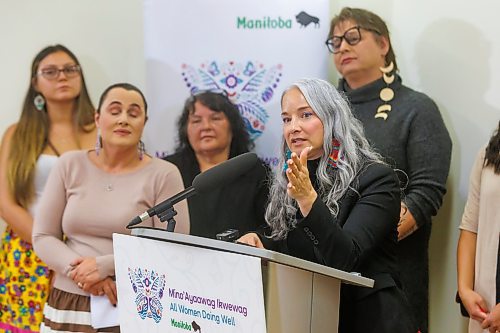 MIKE DEAL / FREE PRESS
Families Minister Nahanni Fontaine, minister responsible for women and gender equity announces that the Manitoba government will providing $3.5 million to Ikwe Widdjiitiwin Inc. to establish a first-of-its-kind 24-7 safe space for Indigenous women in Winnipeg.
The announcement took place at the future home of Mino&#x2019;Ayaawag Ikwewag Lodge, 510 Selkirk Avenue.
The lodge will provide immediate, short-term safety and stabilization for Indigenous women at risk of violence, homelessness or exploitation. It will provide low-barrier access to culturally safe crisis support.
Reporter: Tyler Searle
251002 - Thursday, October 02, 2025.