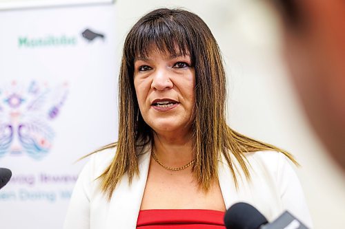 MIKE DEAL / FREE PRESS
Bernadette Smith (Point Douglas) Minister of Housing, Addictions and Homelessness, speaks to the media after the announcement.
Families Minister Nahanni Fontaine, minister responsible for women and gender equity announces that the Manitoba government will providing $3.5 million to Ikwe Widdjiitiwin Inc. to establish a first-of-its-kind 24-7 safe space for Indigenous women in Winnipeg.
The announcement took place at the future home of Mino&#x2019;Ayaawag Ikwewag Lodge, 510 Selkirk Avenue.
The lodge will provide immediate, short-term safety and stabilization for Indigenous women at risk of violence, homelessness or exploitation. It will provide low-barrier access to culturally safe crisis support.
Reporter: Tyler Searle
251002 - Thursday, October 02, 2025.