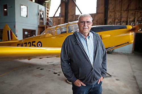 03102025
Murray Palmer of Sannichton, B.C., stands in front of a Fairchild PT-26 Cornell, which he helped rebuild from 1983-85, while taking part in the Warbirds Canada Conference &amp; Annual General Meeting at the Commonwealth Air Training Plan Museum on Friday.
(Tim Smith/The Brandon Sun)
