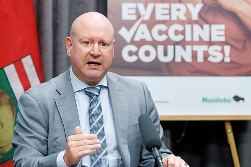 Dr. Brent Roussin, chief provincial public health officer, says there has been a dramatic decrease in the number of people who are getting vaccinated for COVID-19. (Mike Deal/Winnipeg Free Press files)
