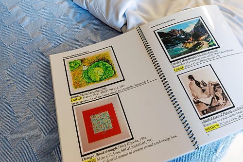 MIKE DEAL / FREE PRESS
The Patient Art Menu booklet that patients use to choose a piece of art they would like to have hanging on the wall of their room.
hannah_g the curator for the Buhler Gallery at the St. Boniface Hospital.
Reporter: AV Kitching
251009 - Thursday, October 09, 2025.