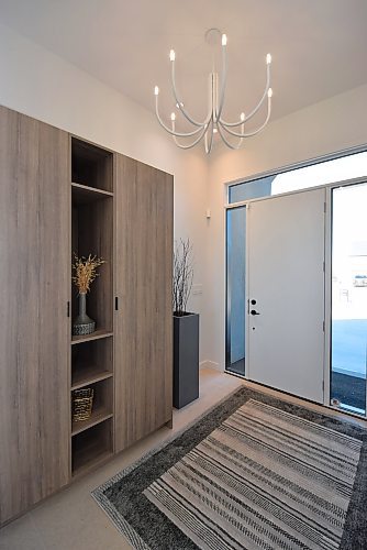Todd Lewys / Free Press
The roomy foyer is an elegant yet efficient space.