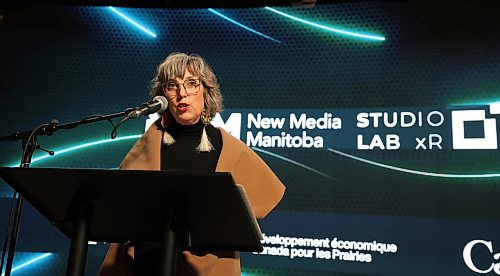 Ruth Bonneville / Free Press
BIZ - Ai funding
Photo of MP Ginette Lavack, announces support from the Government of Canada for AI innovation and Manitoba’s tech sector at event at New Media Manitoba studio Wednesday.
Oct 15, 2025