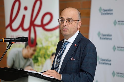 Ruth Bonneville / Free Press
LOCAL STDUP - HSC donation / Canada Life
Photo of Dr. Chris Christodoulou, Interim President and Chief Executive Officer at the announcement for $1 million donation from Canada Life in support of its Operation Excellence campaign at John Buhler Atrium
Health Sciences Centre Thursday.
Health Sciences Centre (HSC) Foundation announces $1 million donation from Canada Life in support of its Operation Excellence campaign; a multi-year initiative focused on transforming surgical care in Manitoba through innovation, technology, and improved equity in health outcomes. The announcement highlighted Canada Life’s leadership as a Corporate Challenge partner and its commitment to improving health care access for all Manitobans.
Oct 15, 2025
