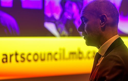 MIKE DEAL / FREE PRESS
Randy Joynt, Executive Director of the Manitoba Arts Council, speaks at the event where the organization released an arts and culture economic impact study and poll during its annual public meeting held at the Canadian Museum for Human Rights on Monday.
Reporter: Eva Wasney
251020 - Monday, October 20, 2025.