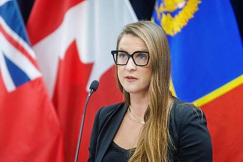 MIKE DEAL / FREE PRESS
Sergeant Morgan Page, Manitoba RCMP Major Crime Services talks about the charges that have been laid in relation to the disappearance and murder of Melinda Lynxleg from Tootinaowaziibeeng Treaty Reserve during a press conference at RCMP “D” Division HQ on Monday.
Reporter: Tyler Searle
251020 - Monday, October 20, 2025.