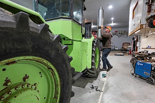 Ruth Bonneville / Free Press
49.8 - farm checkup
Photo of Colin Penner working on fixing an exhaust pipe from his tractor himself to save money.
What: This is for a cross-Manitoba farm check-up story. We're visiting/calling a handful of farmers to talk about how they've coped with a topsy-turvy year, focusing on the impacts of drought and wildfires, tariffs and the lifting of the carbon tax under a new government.
Oct 17, 2025