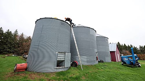 Ruth Bonneville / Free Press
49.8 - farm checkup
Photo of Colin Penner closing on of the hatch doors to a granary on his farm.
What: This is for a cross-Manitoba farm check-up story. We're visiting/calling a handful of farmers to talk about how they've coped with a topsy-turvy year, focusing on the impacts of drought and wildfires, tariffs and the lifting of the carbon tax under a new government.
Oct 17, 2025