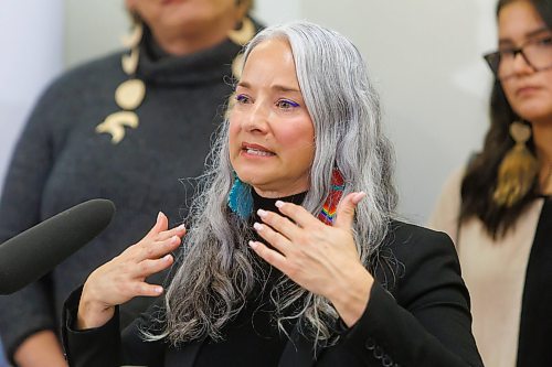MIKE DEAL / FREE PRESS
Families Minister Nahanni Fontaine, minister responsible for women and gender equity announces that the Manitoba government will providing $3.5 million to Ikwe Widdjiitiwin Inc. to establish a first-of-its-kind 24-7 safe space for Indigenous women in Winnipeg.
The announcement took place at the future home of Mino&#x2019;Ayaawag Ikwewag Lodge, 510 Selkirk Avenue.
The lodge will provide immediate, short-term safety and stabilization for Indigenous women at risk of violence, homelessness or exploitation. It will provide low-barrier access to culturally safe crisis support.
Reporter: Tyler Searle
251002 - Thursday, October 02, 2025.