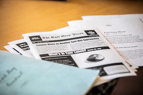 MIKAELA MACKENZIE / FREE PRESS
Copies of The Earl Grey Press at Earl Grey School on Thursday, Oct. 23, 2025. 
For Melissa story.
Free Press 2025