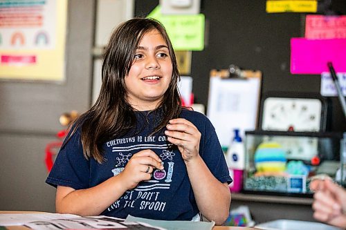 MIKAELA MACKENZIE / FREE PRESS
Isabel, 11, at Earl Grey School on Thursday, Oct. 23, 2025. 
For Melissa story.
Free Press 2025