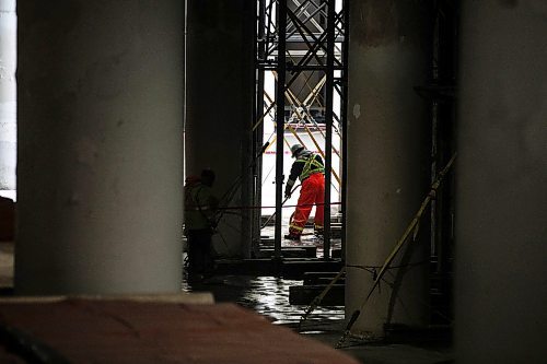 MIKAELA MACKENZIE / FREE PRESS
Construction at the Wehwehneh Bahgahkinahgohnʢuilding on Friday, Oct. 24, 2025.
For Tyler/feature story.
Free Press 2025